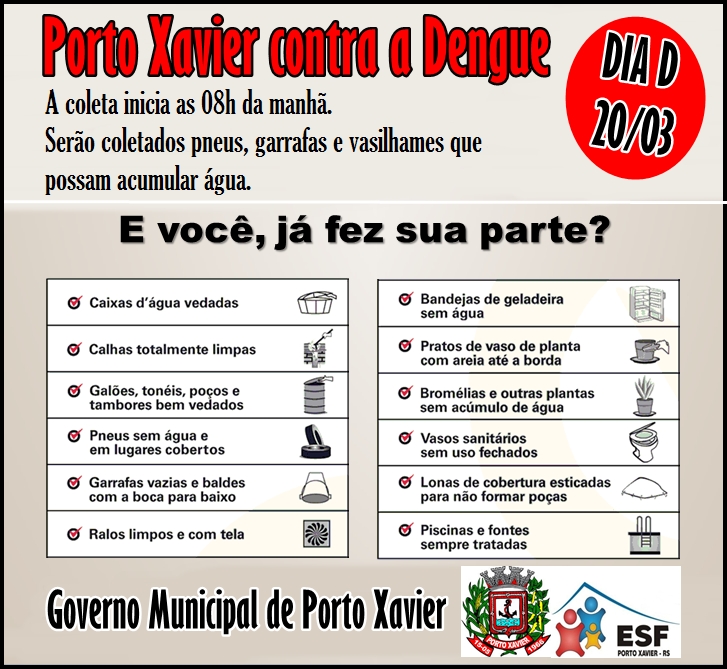 Porto Xavier contra a Dengue